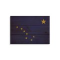 Wile E. Wood 15 x 11 in. Alaska State Flag Wood Art FLAK-1511